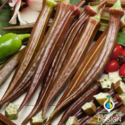 Red Burgundy Okra Seeds - Non-GMO